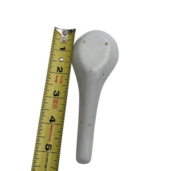 Set Of 3 White Melamine Chinese Soup Spoons With Red & Green Pattern Design - Picture 3 of 3